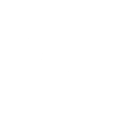 white icon of a pet microchip with curved lines surrounding it
