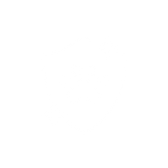 white icon of a shield with a paw print on it